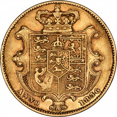 Reverse of 1836 Sovereign