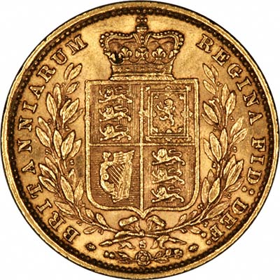 Reverse of Young Head St. George Sydney Mint Gold Sovereign