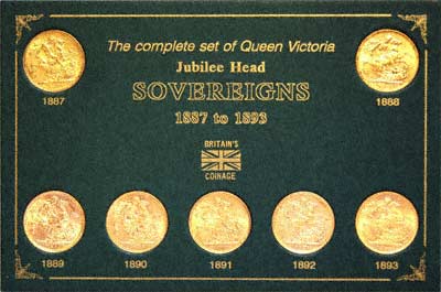 Complete Victoria Jubilee Head Date Set of Sovereigns