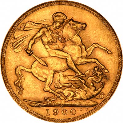 Reverse of 1900 Perth Mint Sovereign