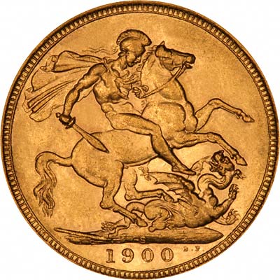 Reverse of 1900 Sydney Mint Sovereign