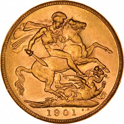 Reverse of 1901 Perth Mint Sovereign