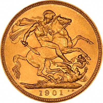 Reverse of 1901 Sydney Mint Sovereign