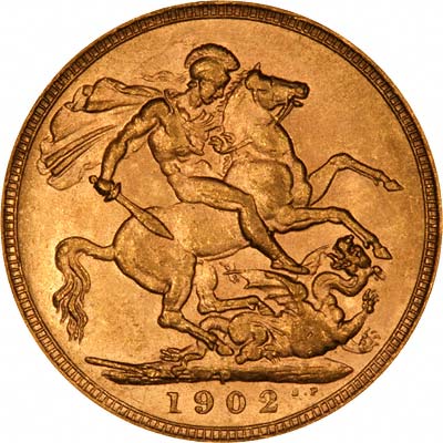 Reverse of 1902 Perth Mint Sovereign