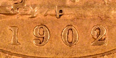 1902 Perth Mint Sovereign - Close Up of Date