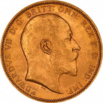 Our Edward VII Gold Sovereign Obverse Photograph