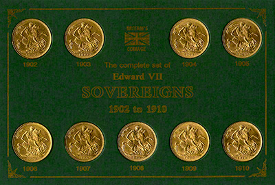 Complete Edward VII Date Set of Sovereigns