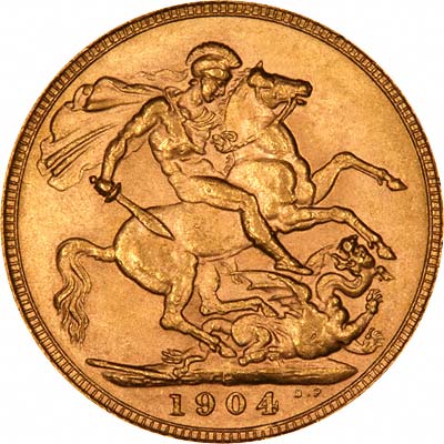 Reverse of 1904 Perth Mint Sovereign