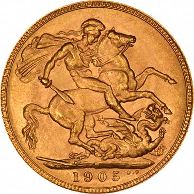 Reverse of 1905 Perth Mint Sovereign