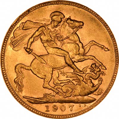 Reverse of 1907 Perth Mint Sovereign