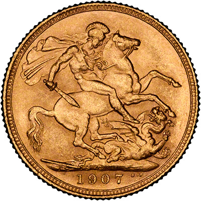 Reverse of 1907 Sydney Mint Sovereign