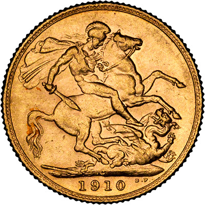 Reverse of 1910 Canadian Mint Sovereign