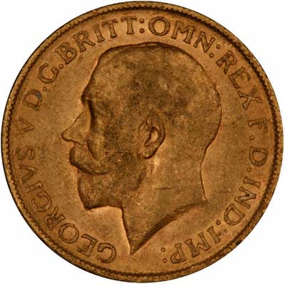First Type Obverse of George V Sovereign