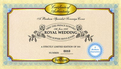 1964 Sovereign Royal Wedding - First Day Cover Certificate