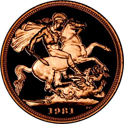 Reverse of 1981 Proof Sovereign