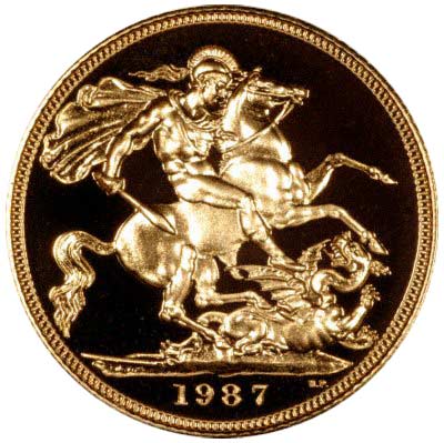 Reverse of 1987 Proof Sovereign