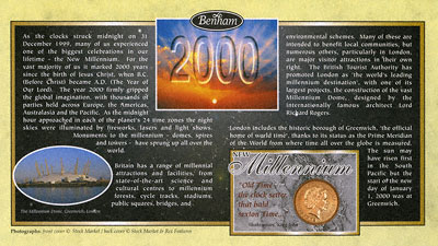 2000 Sovereign - Millennium - First Day Cover Reverse
