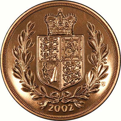 Shield Reverse on 2002 Golden Jubilee Sovereign