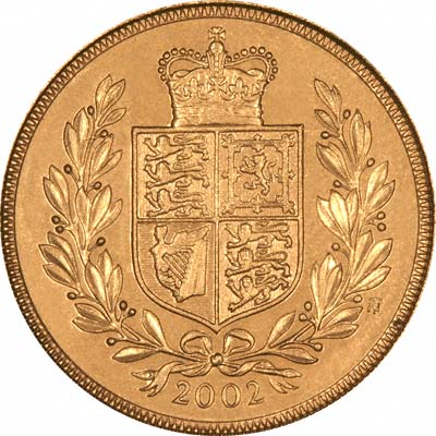 Our 2002 Queen Elizabeth II Gold Sovereign Reverse Photograph