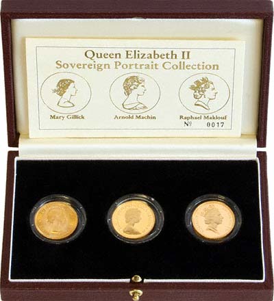Gold Portrait Collection of Queen Elizabeth II Gold Sovereigns by The Royal Mint