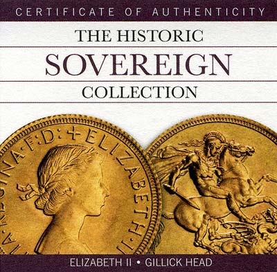 Historic Sovereign Collection Certificate of Authenticity & Ownership